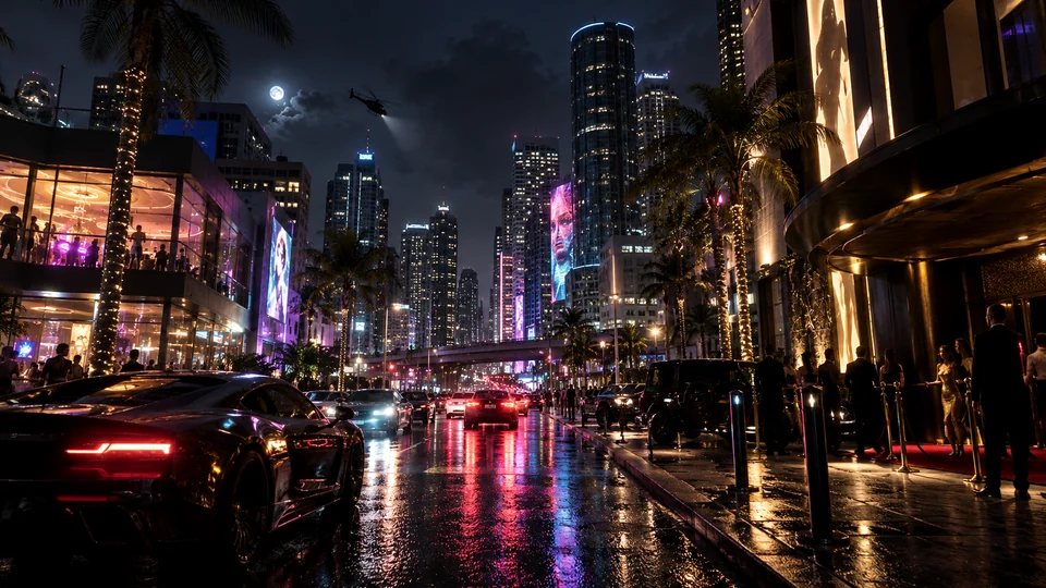 BLACKLINE city at night