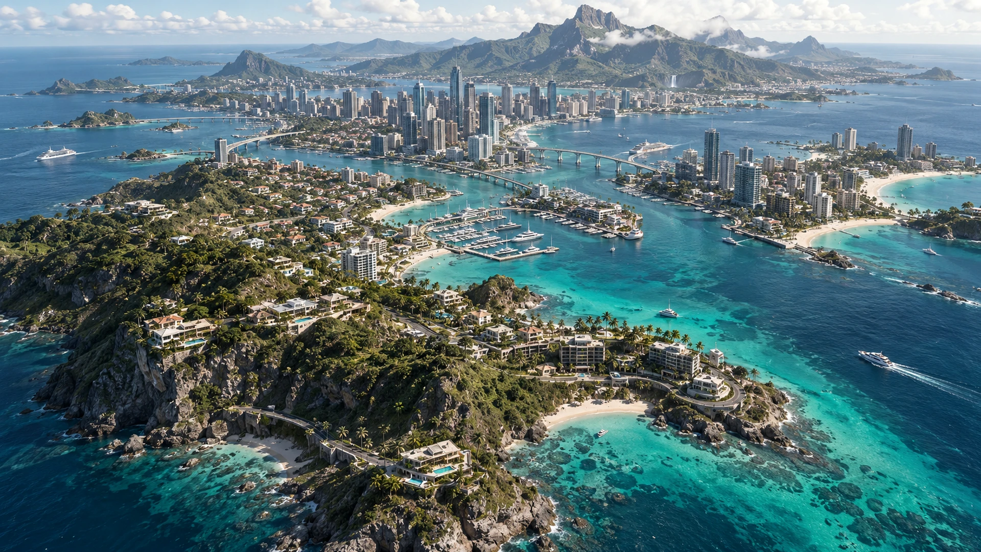A vast tropical island world